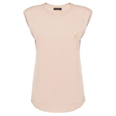 Giuseppe Zanotti Woman Tank Top Blush Size Xl Cotton In Beige