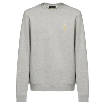 Giuseppe Zanotti Logo Cotton Sweatshirt In Grey