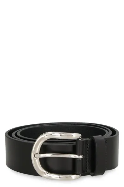 Isabel Marant Zaph Leather Belt In Black