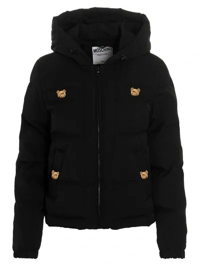 Moschino Logo Button Down Jacket Coats, Trench Coats