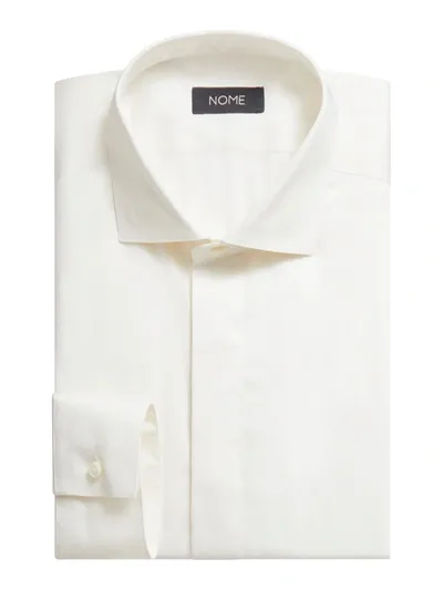 Nome X Xacus Cotton Satin Shirt In White