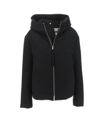 Jil Sander Oversized Zip In Black