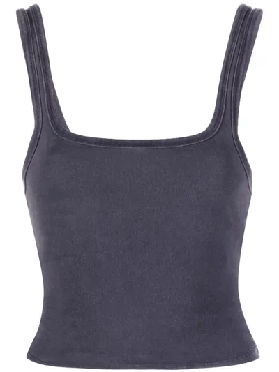 Entire Studios Square Neck Tank Top In Navy