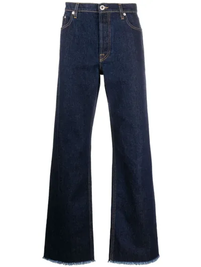 Lanvin Jeans With Frayed Hem In Blue