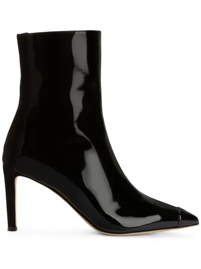 Giuseppe Zanotti Mirea 85mm Leather Ankle Boots In Black