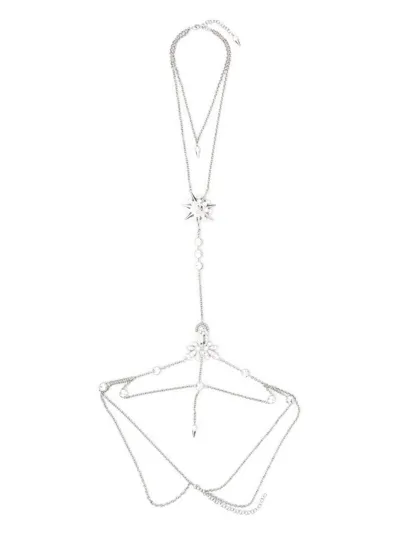 Rabanne Crystal-embellished Body Chain In Black