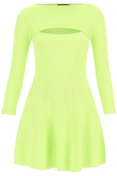 Dsquared2 Cut-out A-line Dress In Blazing Yellow (yellow)