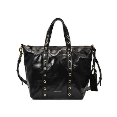 Vanessa Bruno Large Zippy Cabas Tote In Black