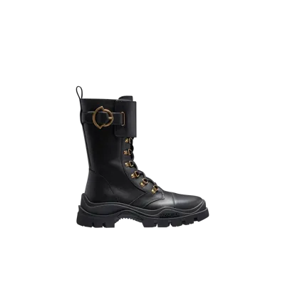 Moncler Collection Larue Buckle Lace-up Boots Black