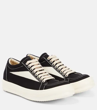 Rick Owens Drkshdw Vintage Denim Sneakers In Black