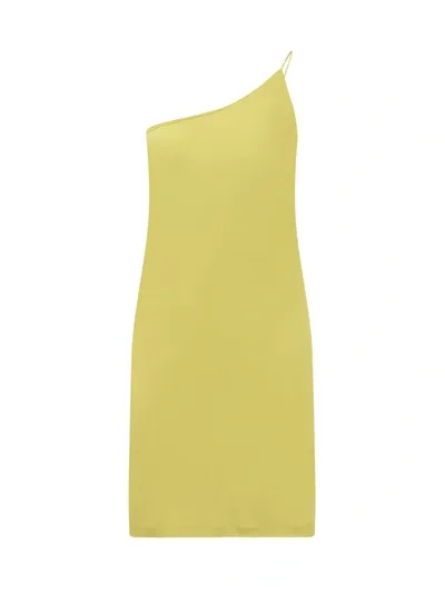 Dsquared2 One Shoulder Dress In Verde