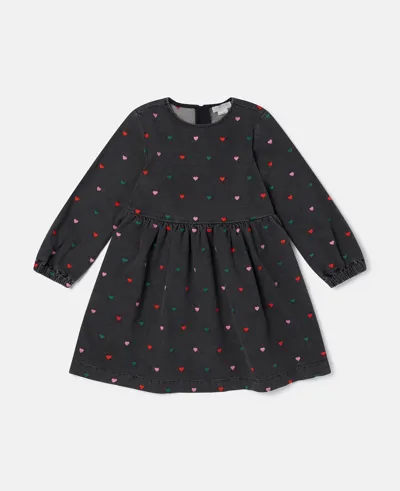 Stella Mccartney Kids' Heart Print Dress In Blue