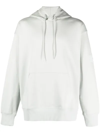 Y-3 Logo-patch Organic Cotton Hoodie In Gray