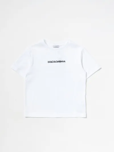 Dolce & Gabbana Kids' Cotton T-shirt In White