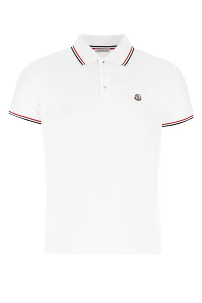 Moncler Logo Polo Shirt Male White