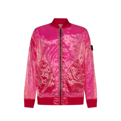 Stone Island Bomber Jacket In Pink