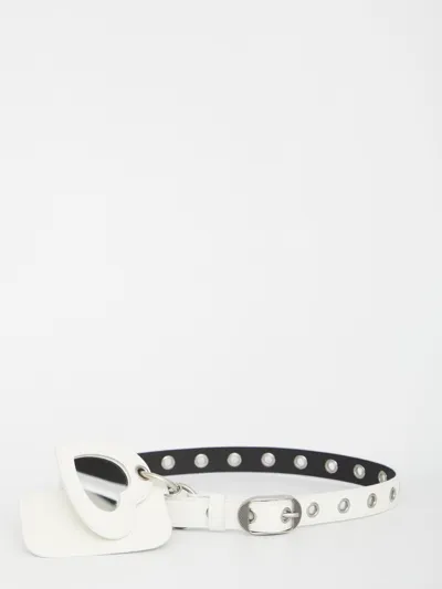 Balenciaga Le Cagole Charm Belt In Optic White