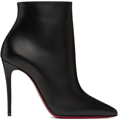 Christian Louboutin So Kate 100 Black Leather Booties