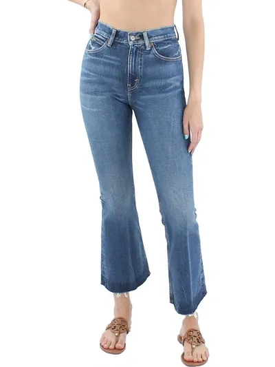 Polo Ralph Lauren Stonewashed Cropped Jeans In Blue