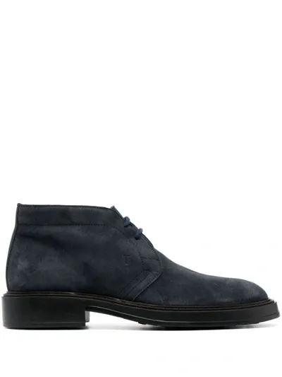 Tod's Extralight Suede Desert Boots In Black