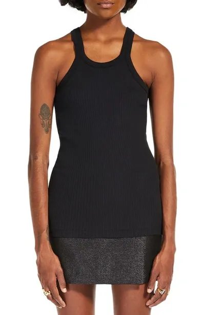 Sportmax Silk Blend Jersey Tank Top In Black