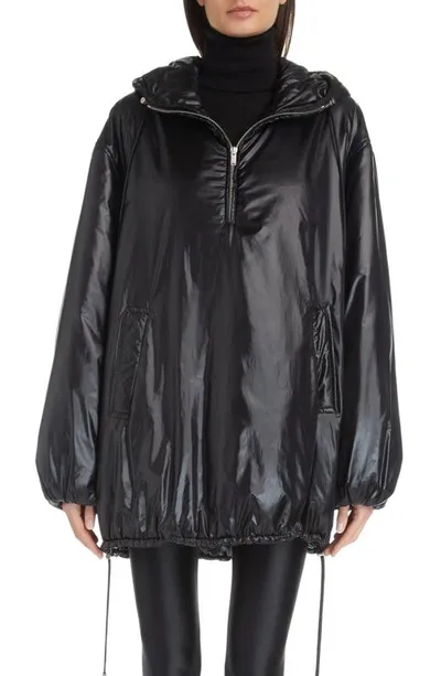 Saint Laurent Cassandre Anorak Jacket In Black