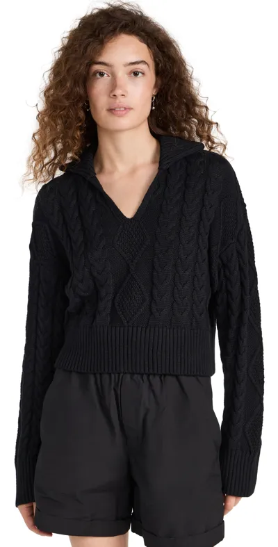 Sablyn Braided Pullover In Black