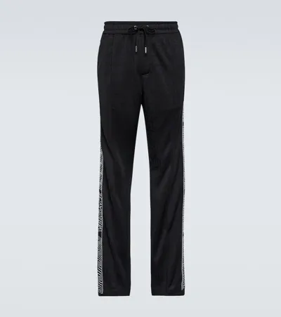 Versace Allover Jacquard Sweatpants In Black