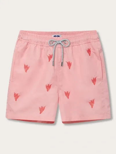 Love Brand & Co. Mens Coral Colony Embroidered Staniel Swim Shorts