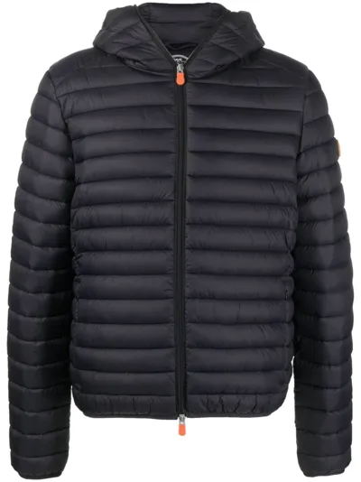 Save The Duck Concealed Hood Padded Jacket In Black