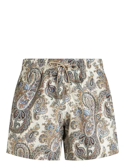 Etro Paisley Print Swim Shorts In Multicolour