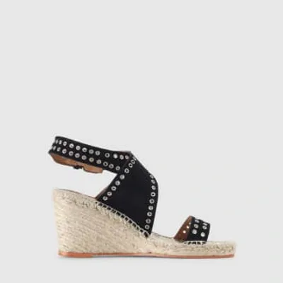 Isabel Marant Open Toe Platform Wadge Sandals In Black