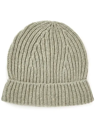 Rick Owens Ribbed-knit Cashmere Beanie In Neutrals