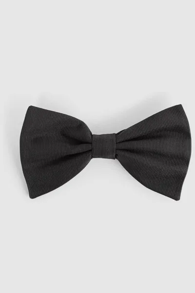 Reiss Black Grosgrain Silk Bow Tie