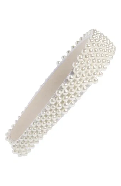 Capelli New York Kids' Imitation Pearl Headband In Ivory