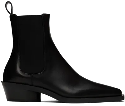 Proenza Schouler Bronco Leather Ankle Boots In Black