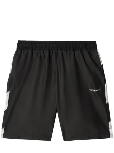 Off-white Diag Surfer Swimshorts In Black  