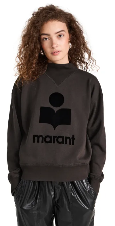 Isabel Marant Étoile Moby Logo Sweatshirt In Black