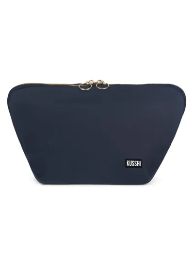 Kusshi Vacationer Makeup Bag In Navy Pink