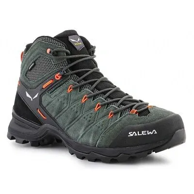 Pre-owned Salewa Schuhe Trekking Herren  Ms Alp Mate Mid Wp 613845400 Grün