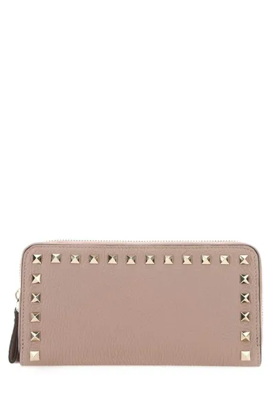 Valentino Garavani Rockstud Wallet In Pink