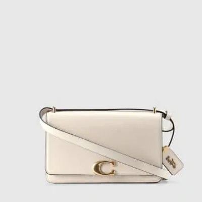 Coach Leather Bandit Shoulder Bag In Ivory