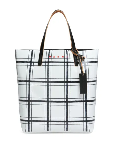 Marni Tribeca Tote Bag In White