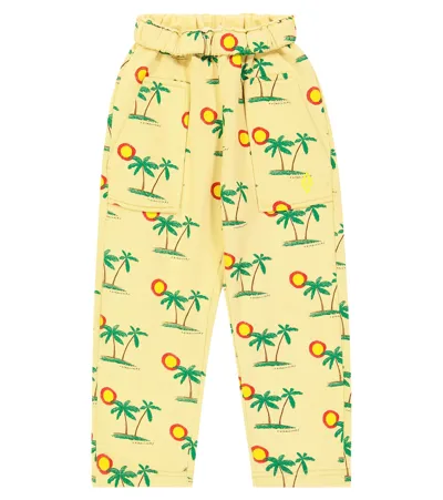 The Animals Observatory Kids' Horse Cotton Jersey Sweatpants In Multicoloured