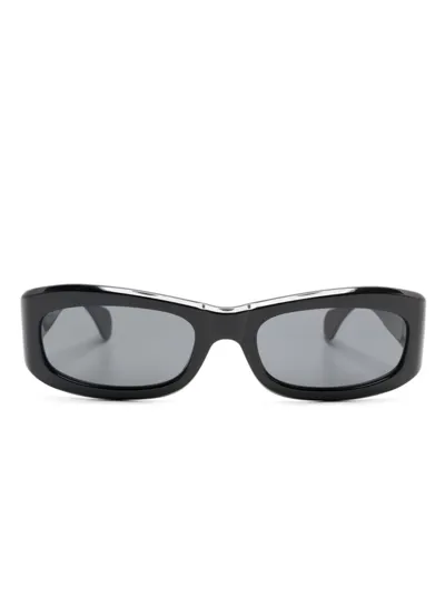 Port Tanger Leila Rectangle-frame Sunglasses In Black