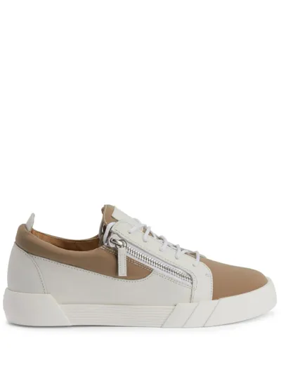 Giuseppe Zanotti Frankie Leather Low-top Sneakers In White