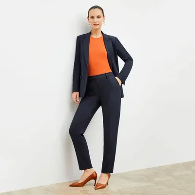 M.m.lafleur The Smith Pant - Washable Wool Twill In Galaxy Blue