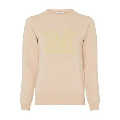 Max Mara Pamir Logo Cashmere Sweater In Rose