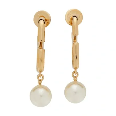 Valentino Garavani Vlogo Signature Earrings In Oro_18_cream