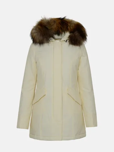 Woolrich Arctic Raccoon In White